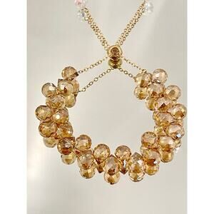 Swarovski Beaded Bracelet- Brown/Gold